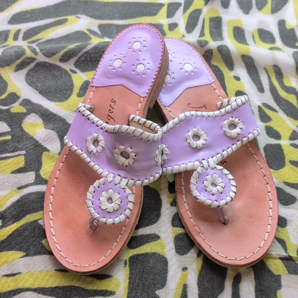 Jack Rogers 5.5 Lavender White Sandal's